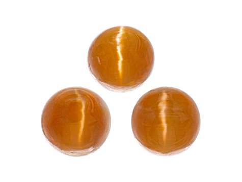 Opal Cat's Eye 6mm Round Set of 3 2.45ctw