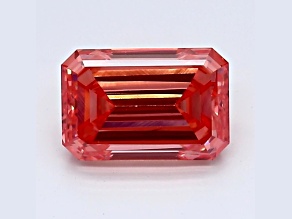 1.54ct Vivid Pink Emerald Cut Lab-Grown Diamond VS2 Clarity IGI Certified