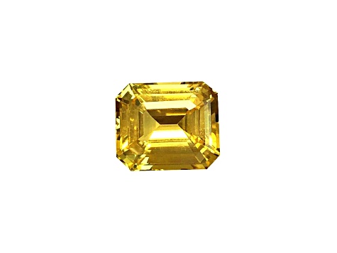 Yellow Sapphire Loose Gemstone Unheated 12.7x10.7mm Emerald Cut 10.04ct