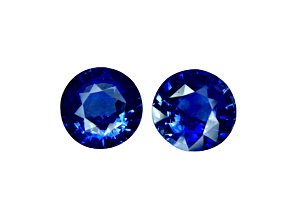 Sapphire 8.5mm Round Matched Pair 5.97ctw