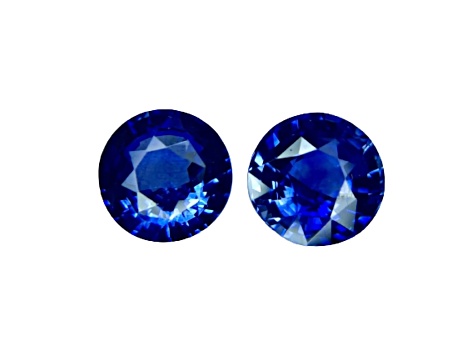 Sapphire 8.5mm Round Matched Pair 5.97ctw