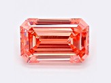 1.23ct Intense Pink Emerald Cut Lab-Grown Diamond SI2 Clarity IGI Certified