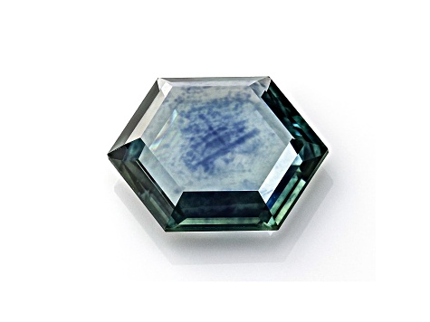 Montana Sapphire Loose Gemstone 8.04x6.15mm Hexagon Portrait Cut 0.85ct