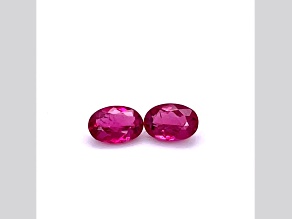 Rubellite 7x5mm Oval Matched Pair 1.66ctw