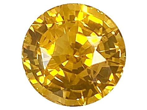 Yellow Sapphire Loose Gemstone 7.9mm Round 2.75ct