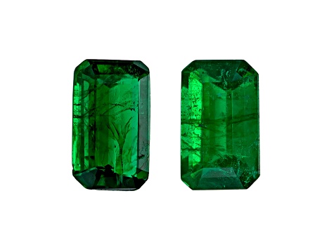 Brazilian Emerald 5x3mm Emerald Cut Matched Pair 0.48ctw