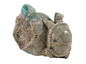 Brazilian Emerald Turtle Carving 4.5x2.5in