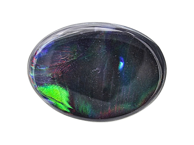Australian Black Opal 10.5x7.5mm Oval Cabochon 1.71ct