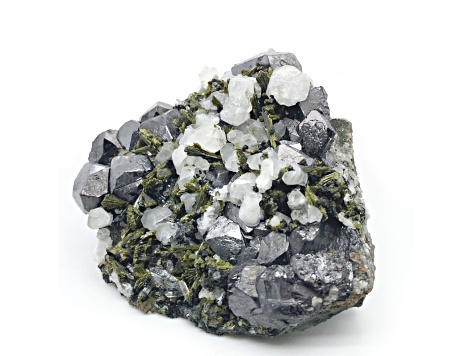 Azerbaijan Magnetite, Calcite and Epidote 7.5x7cm Specimen
