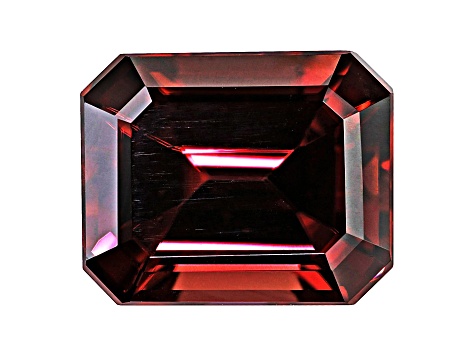 Red Zircon 11x9mm Emerald Cut 7.00ct