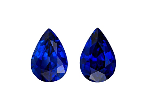 Sapphire 8x5.5mm Pear Shape Matched Pair 2.48ctw
