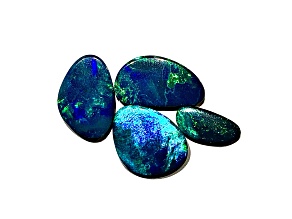 Opal on Ironstone Free-Form Doublet Set of 4 9.68ctw