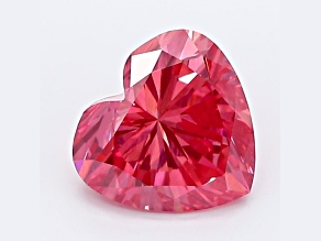 1.21ct Deep Pink Heart Shape Lab-Grown Diamond SI1 Clarity IGI Certified