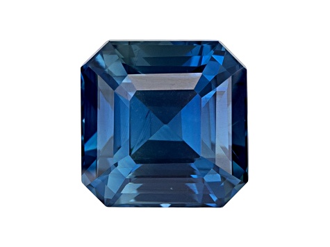 Blue-Green Sapphire Loose Gemstone Unheated 6.6mm Emerald Cut 2.07ct