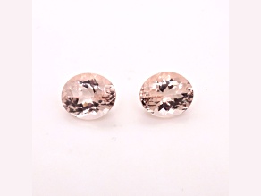 Morganite 12x10mm Oval Matched Pair 9.21ctw