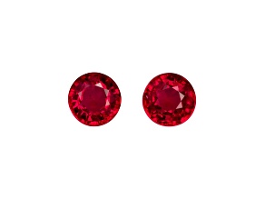 Ruby 4.5mm Round Matched Pair 0.97ctw