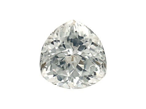 White Sapphire Loose Gemstone 9mm Trillion 3.97ct