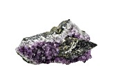 Brazilian Amethyst with Gray Calcite 16x9cm Specimen
