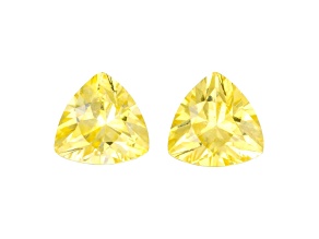 Yellow Sapphire 3.5mm Trillion Matched Pair 0.37ctw