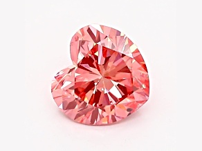 0.76ct Vivid Pink Heart Shape Lab-Grown Diamond SI1 Clarity IGI Certified