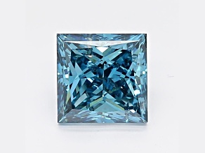 2.07ct Vivid Blue Princess Cut Lab-Grown Diamond SI2 Clarity IGI Certified