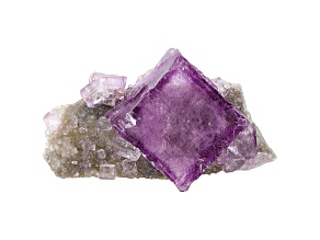 Fluorite And Calcite Specimen 1.22x.69x.46cm 6.53g