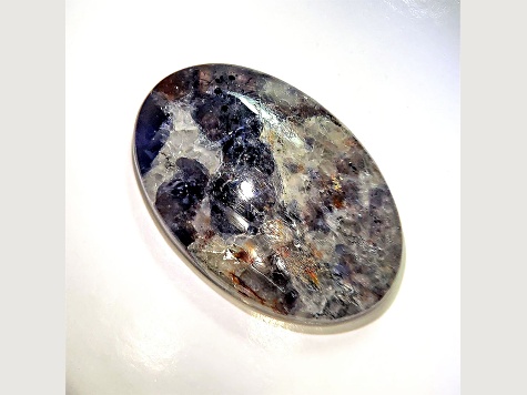 Gray Chalcedony 39.39x26.39mm Oval Cabochon 57.50ct