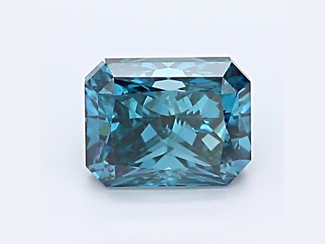1.11ct Dark Blue Radiant Cut Lab-Grown Diamond VS2 Clarity IGI Certified