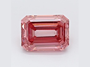 1.17ct Intense Pink Emerald Cut Lab-Grown Diamond VS1 Clarity IGI Certified