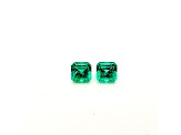 Emerald 3.6mm Emerald Cut Matched Pair 0.51ctw
