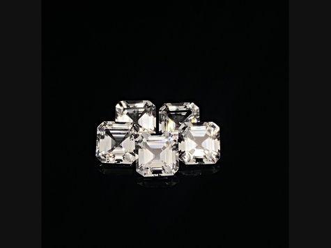 Danburite 8mm Emerald Cut Set of 5 12.80ctw