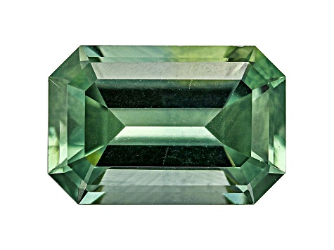 Montana Bluish Green Sapphire Loose Gemstone 6x4mm Emerald Cut 0.65ct