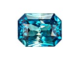 Blue Zircon 10.9x8.2mm Radiant Cut 6.41ct