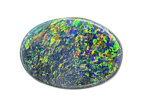 Australian Black Opal 8x6mm Oval Cabochon 0.86ct