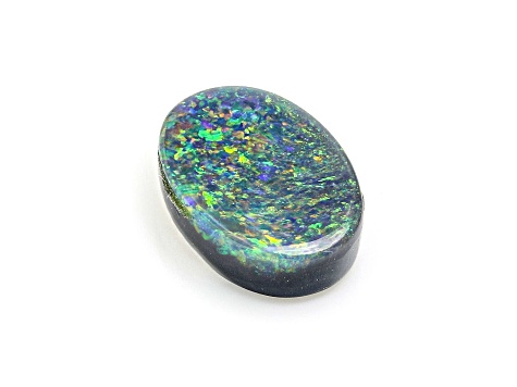 Australian Black Opal 8x6mm Oval Cabochon 0.86ct