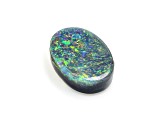 Australian Black Opal 8x6mm Oval Cabochon 0.86ct