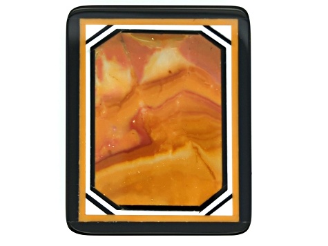 Intarsia Multi-Stone Inlay 36.5x29mm Rectangle