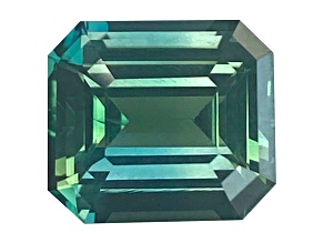 Green Sapphire Unheated  11x9.8mm Emerald Cut 6.21ct