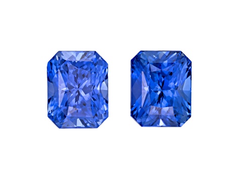 Sapphire 7.6x6mm Radiant Cut Matched Pair 4.58ctw
