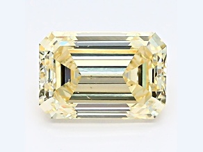 1.28ct Light Yellow Emerald Cut Lab-Grown Diamond SI1 Clarity IGI Certified