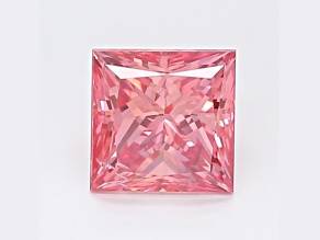 1.44ct Vivid Pink Princess Cut Lab-Grown Diamond SI1 Clarity IGI Certified