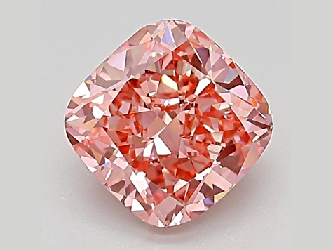 1.65ct Vivid Pink Cushion Lab-Grown Diamond VVS2 Clarity IGI Certified