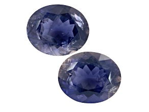 Iolite 10.9x9.1mm Oval Matched Pair 6.28ctw