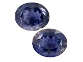 Iolite 10.9x9.1mm Oval Matched Pair 6.28ctw