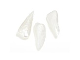 Natural Tennessee Freshwater Pearl Wing Shape Set of 3 3.13ctw