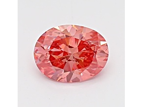 0.71ct Vivid Pink Oval Lab-Grown Diamond SI1 Clarity IGI Certified