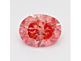 0.71ct Vivid Pink Oval Lab-Grown Diamond SI1 Clarity IGI Certified