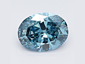 1.01ct Deep Blue Oval Lab-Grown Diamond SI1 Clarity IGI Certified