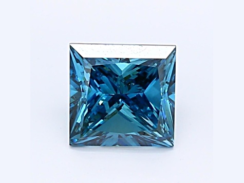 1.03ct Dark Blue Princess Cut Lab-Grown Diamond VS2 Clarity IGI Certified