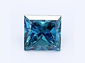 1.03ct Dark Blue Princess Cut Lab-Grown Diamond VS2 Clarity IGI Certified